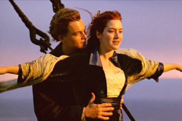 Jack és Rose a Titanic című filmben.