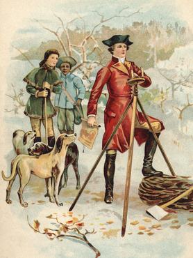 George Washington kutyáival