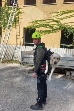 Németh Krisztián és kutyája, Buksi gyakorlaton
