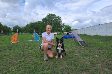 Imhof Bianka agility edző és kutyája, Merlin