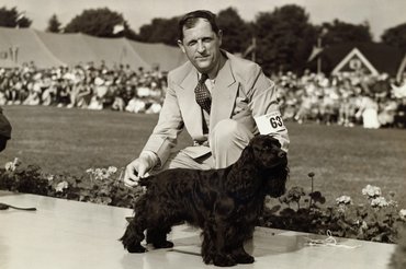 My Own Brucie, az amerikai cocker spániel és gazdája, Herman Mellenthin